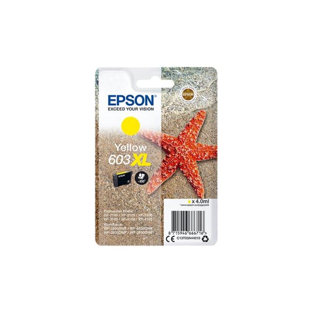 Epson - Singlepack Yellow 603XL Ink - C13T03A44020