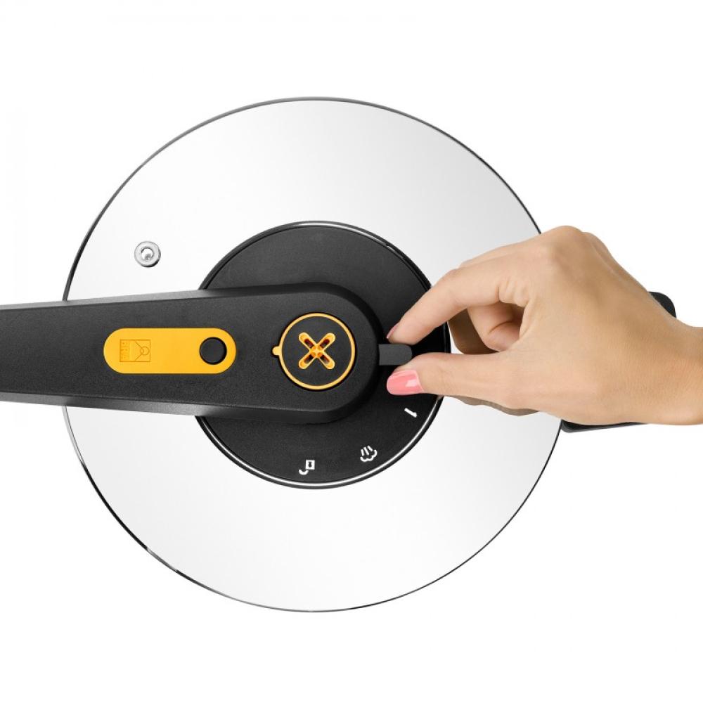 BRA - A185703 olla a presión 7 L Negro, Plata