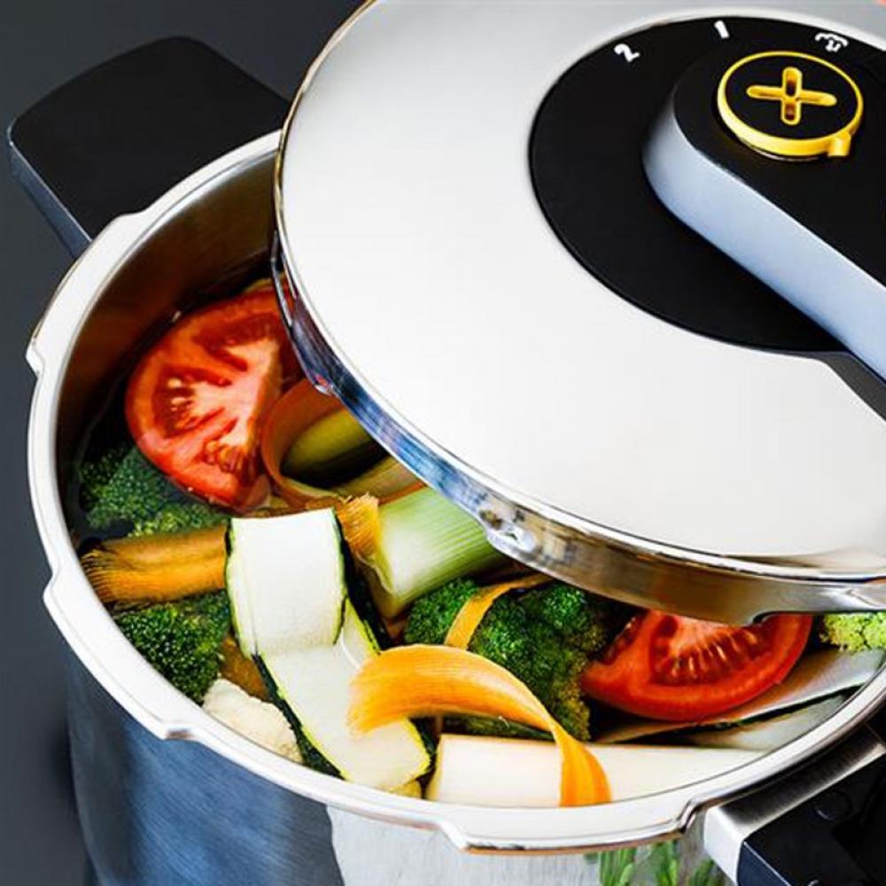 BRA - A185702 olla a presión 6 L Negro, Plata