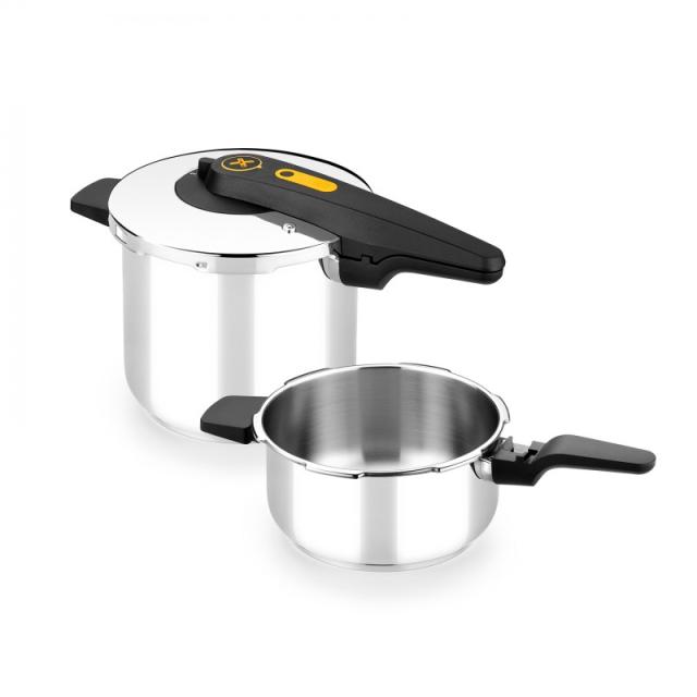 BRA - A185705 olla a presión 11 L Negro, Plata