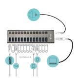 i-tec - USB 3.0 Charging HUB 13port + Power Adapter 60 W