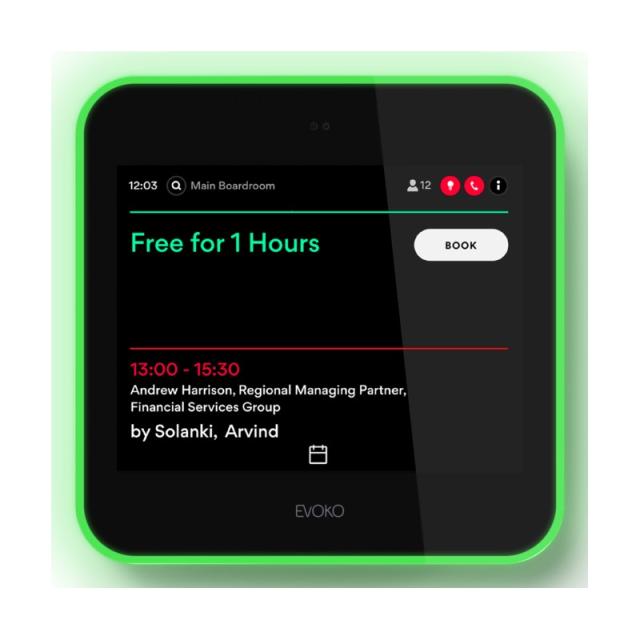 Biamp - Evoko Liso 20,3 cm (8") 802.11a, 802.11b, 802.11g, Wi-Fi 4 (802.11n) Negro