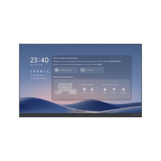 MAXHUB - LX138V07 pantalla para sala de reuniones 3,51 m (138") 1920 x 1080 Pixeles LED Wi-Fi 6 (802.11ax) Negro Bluetooth