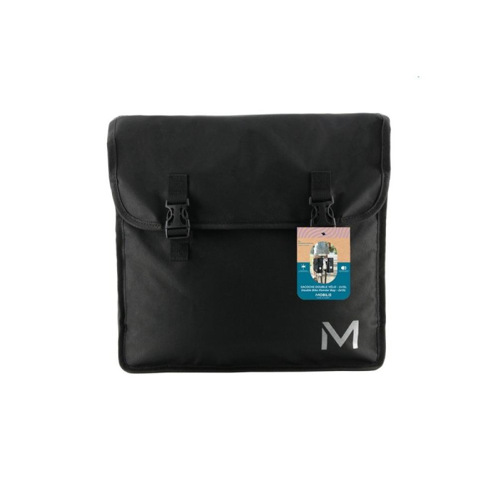 Mobilis - 070002 bolsa para bicicletas y cesta Parte trasera Bolsa de bicicletas 30 L Poliéster Negro