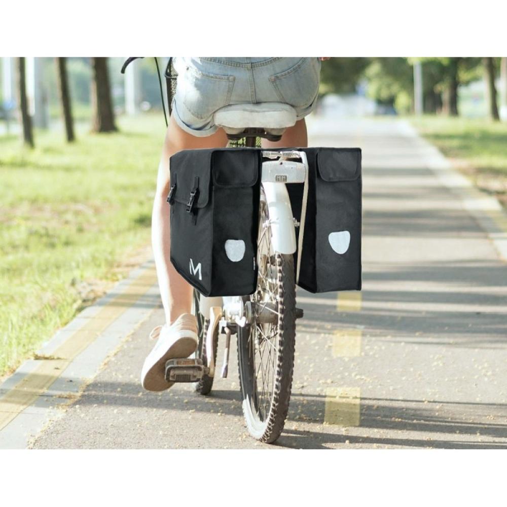 Mobilis - 070002 bolsa para bicicletas y cesta Parte trasera Bolsa de bicicletas 30 L Poliéster Negro