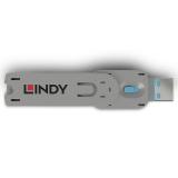 Lindy - 40622 bloqueador de puerto Llave de bloqueador de puerto USB tipo A Azul Acrilonitrilo butadieno estireno (ABS) 1 pieza(
