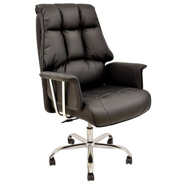 Sillón de oficina FIRENZE, alto, gas, mecanismo multifunción, similpiel negra