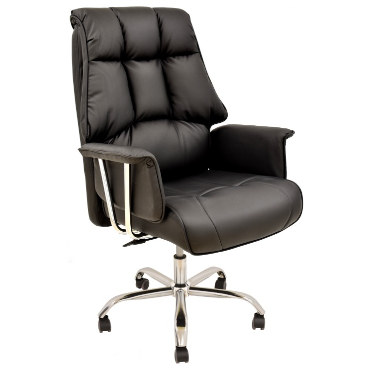 Sillón de oficina FIRENZE, alto, gas, mecanismo multifunción, similpiel negra