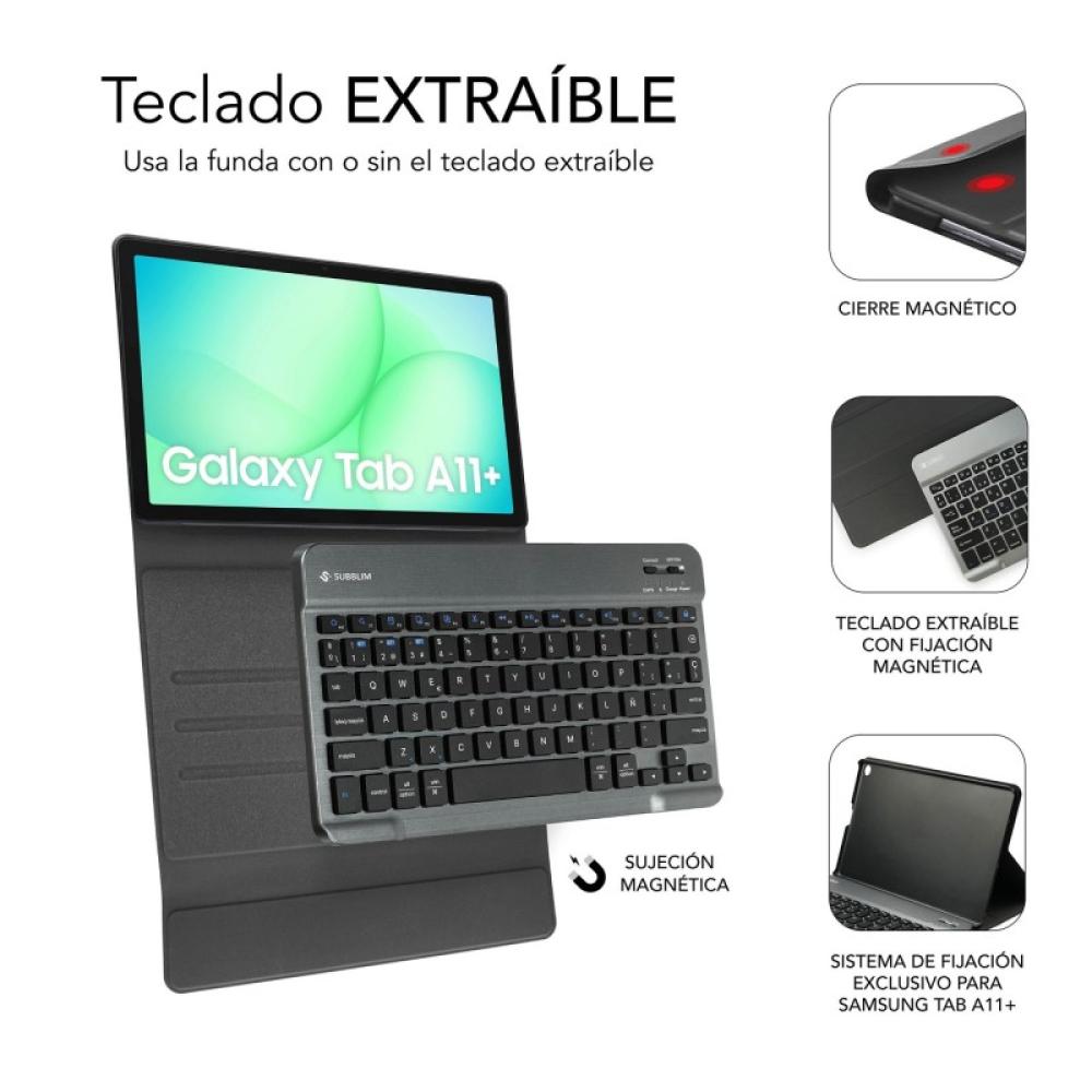 SUBBLIM - SUBKT3-BTS070 funda para tablet 27,9 cm (11") Libro Negro