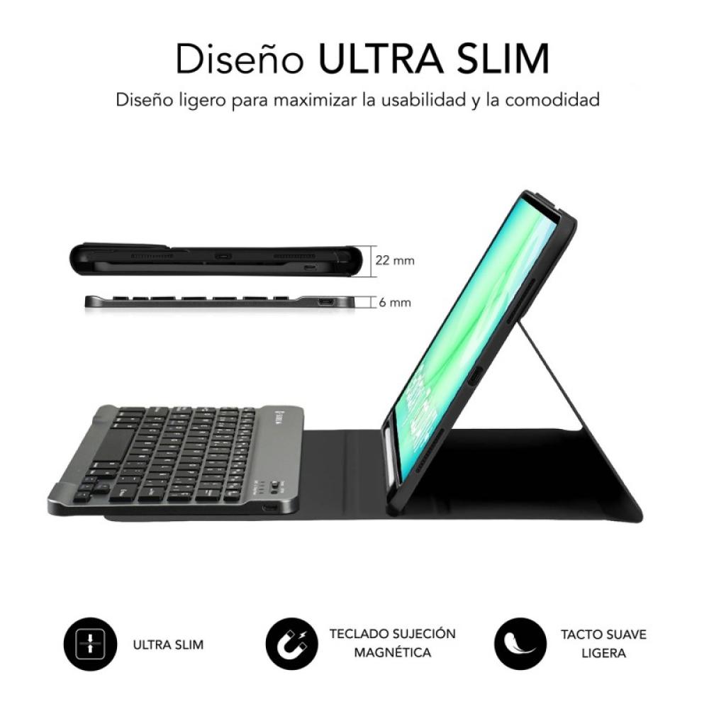 SUBBLIM - SUBKT3-BTS070 funda para tablet 27,9 cm (11") Libro Negro