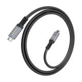 AISENS - Cable USB4 Gen3x2 Aluminio 40Gbps 8K@60Hz 5A 48V 240W E-Mark, Tipo USB-C/M-USB-C/M, Negro, 1.5m - A156-0995