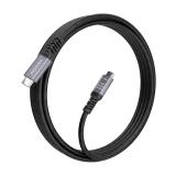 AISENS - Cable USB4 Gen3x2 Aluminio 40Gbps 8K@60Hz 5A 48V 240W E-Mark, Tipo USB-C/M-USB-C/M, Negro, 2.0m