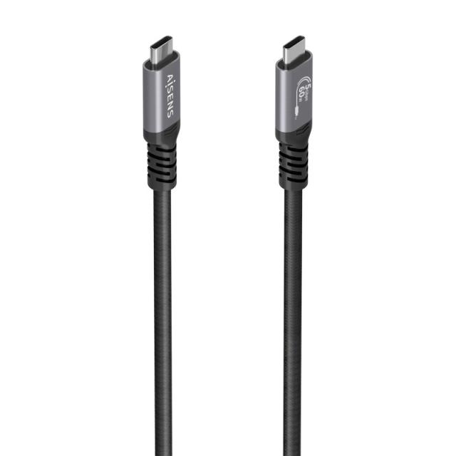 AISENS - Cable USB 3.2 Gen1 Aluminio 5Gbps 4K@60Hz 3A 60W E-Mark, Tipo USB-C/M-USB-C/M, Negro, 10M