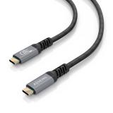 AISENS - Cable USB 3.2 Gen2x2 Aluminio 20Gbps 8K@30Hz 5A 100W E-Mark, Tipo USB-C/M-USB-C/M, Negro, 3.0m