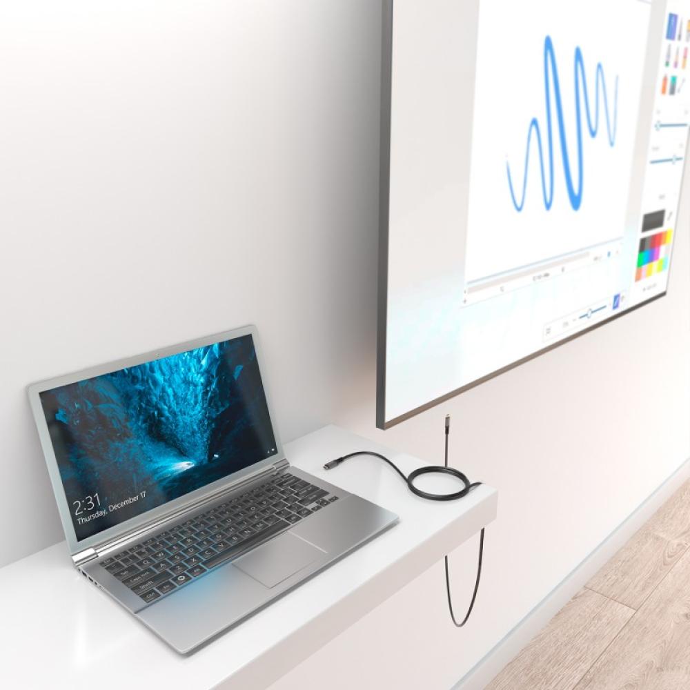 AISENS - Cable USB 3.2 Gen2x2 Aluminio 20Gbps 8K@30Hz 5A 100W E-Mark, Tipo USB-C/M-USB-C/M, Negro, 3.0m