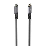 AISENS - Cable USB 3.2 Gen2x2 Aluminio 20Gbps 8K@30Hz 5A 100W E-Mark, Tipo USB-C/M-USB-C/M, Negro, 3.0m