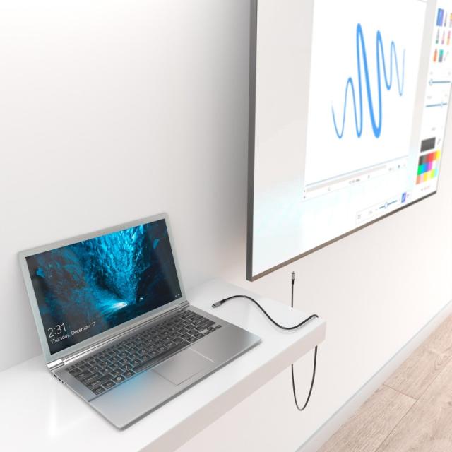 AISENS - Cable USB4 Gen3x2 Aluminio 40Gbps 8K@60Hz 5A 48V 240W E-Mark, Tipo USB-C/M-USB-C/M, Negro, 1.0m - A156-0994