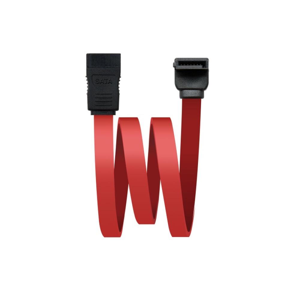 Nanocable - 10.18.0202-OEM cable de SATA 0,5 m Negro, Rojo