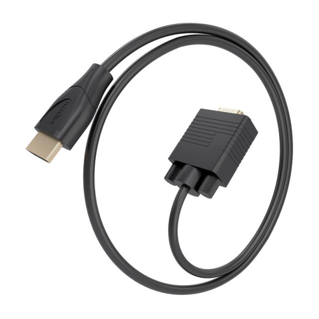 AISENS - Cable Conversor HDMI a SVGA, HDMI A/M-SVGA/M, Negro, 1.0m