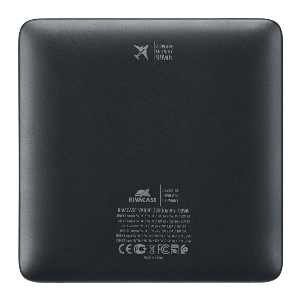 Rivacase - Turbo Polímero de litio 25800 mAh Negro