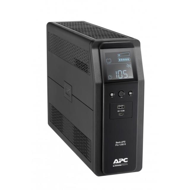 APC - BACK UPS PRO BR 1200VA sistema de alimentación ininterrumpida (UPS) Línea interactiva 1,2 kVA 720 W 8 salidas AC