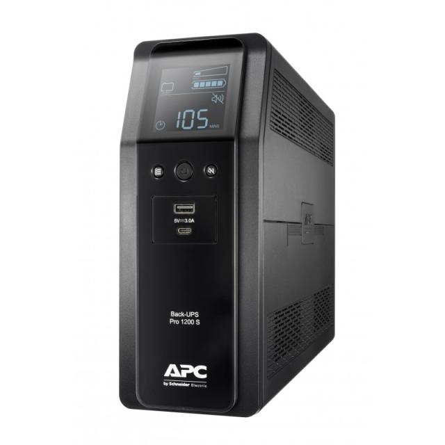 APC - BACK UPS PRO BR 1200VA sistema de alimentación ininterrumpida (UPS) Línea interactiva 1,2 kVA 720 W 8 salidas AC