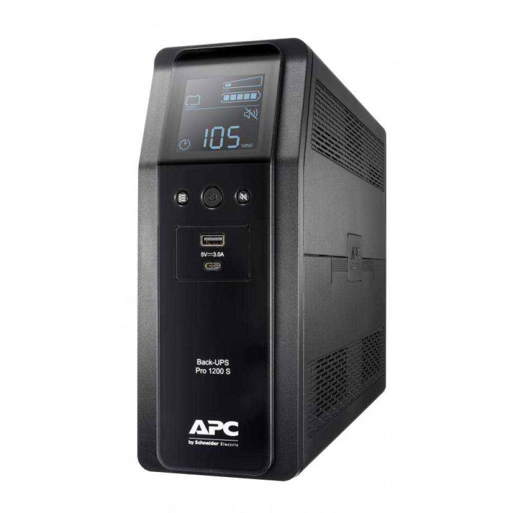 APC - BACK UPS PRO BR 1200VA sistema de alimentación ininterrumpida (UPS) Línea interactiva 1,2 kVA 720 W 8 salidas AC