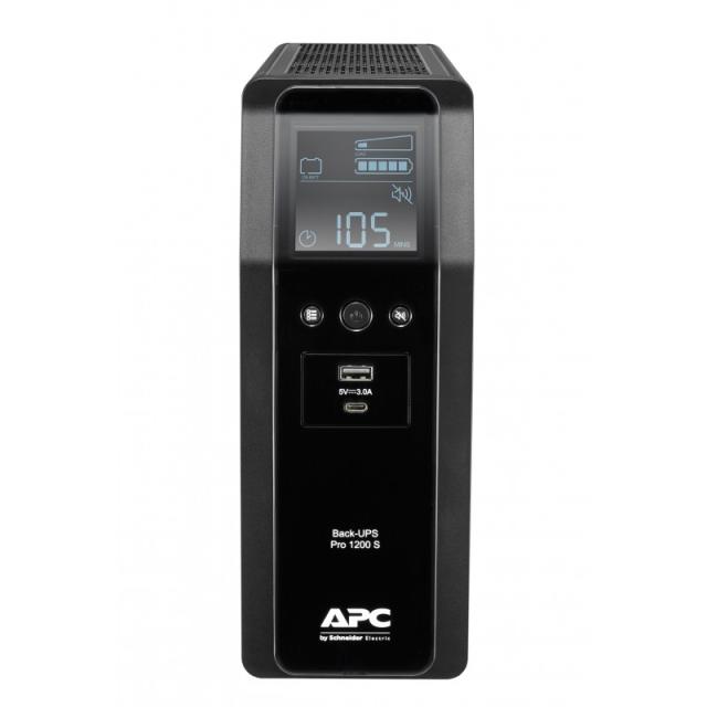 APC - BACK UPS PRO BR 1200VA sistema de alimentación ininterrumpida (UPS) Línea interactiva 1,2 kVA 720 W 8 salidas AC