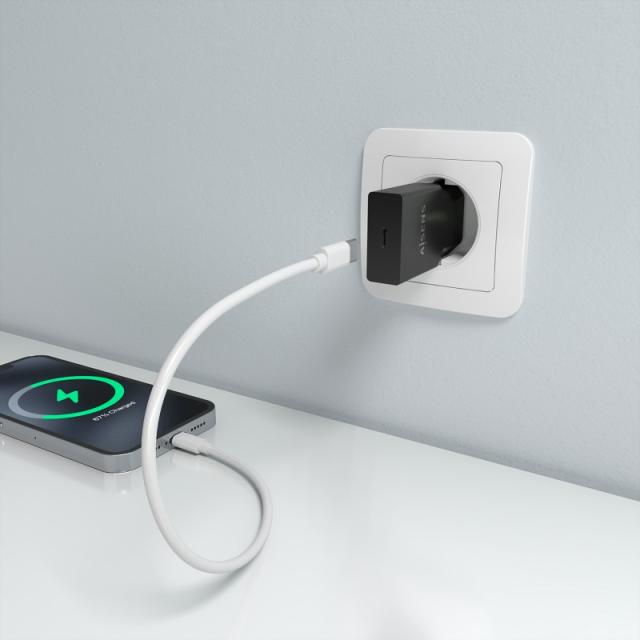 AISENS - Cargador Ultra Delgado GaN 30W, 1xUSB-C PD3.0, Negro