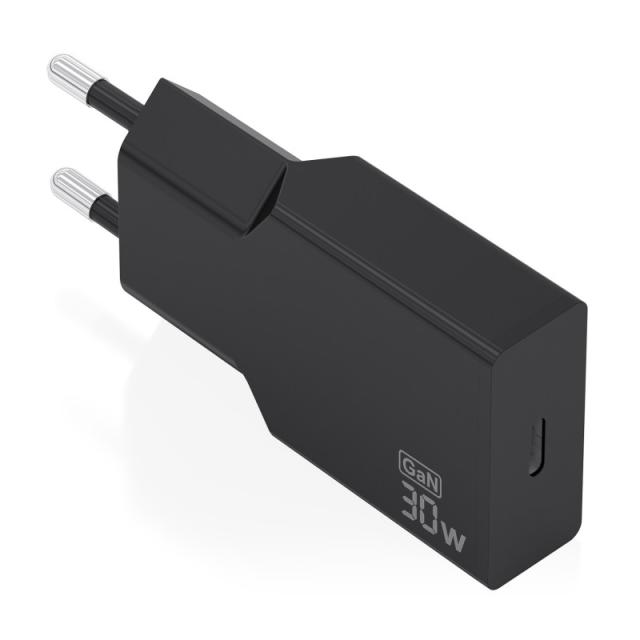 AISENS - Cargador Ultra Delgado GaN 30W, 1xUSB-C PD3.0, Negro