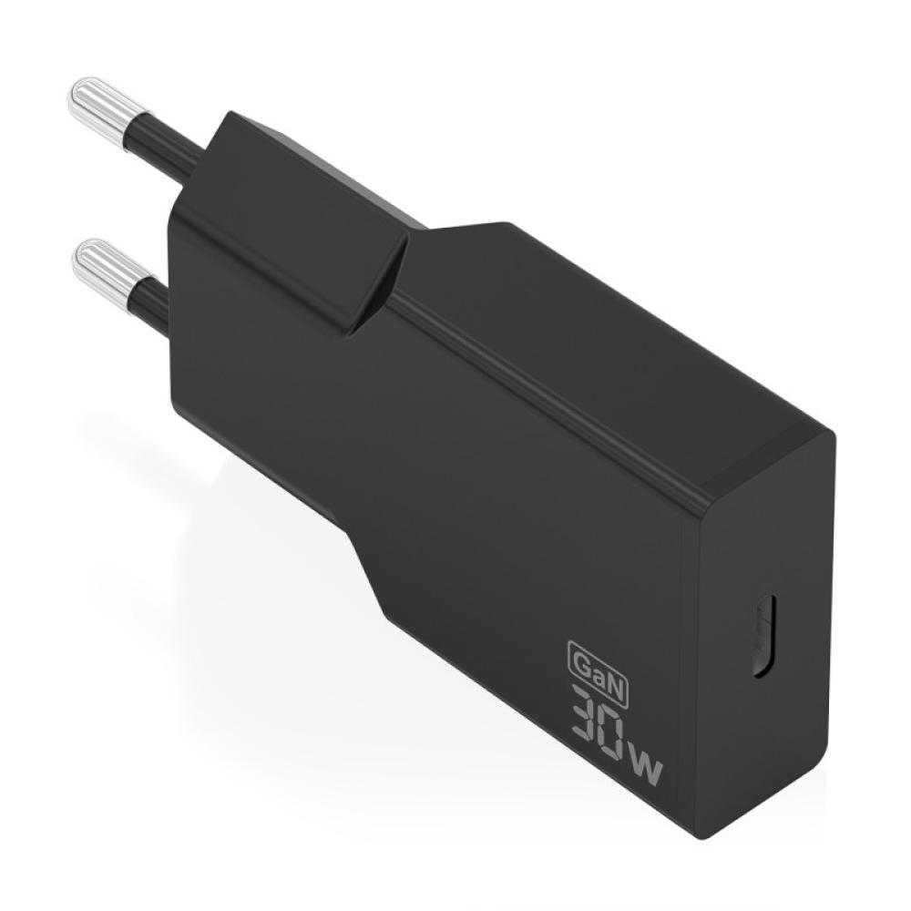 AISENS - Cargador Ultra Delgado GaN 30W, 1xUSB-C PD3.0, Negro