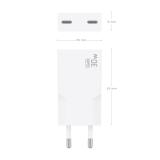 AISENS - Cargador Ultra Delgado GaN 30W, 2xUSB-C PD3.0, Blanco