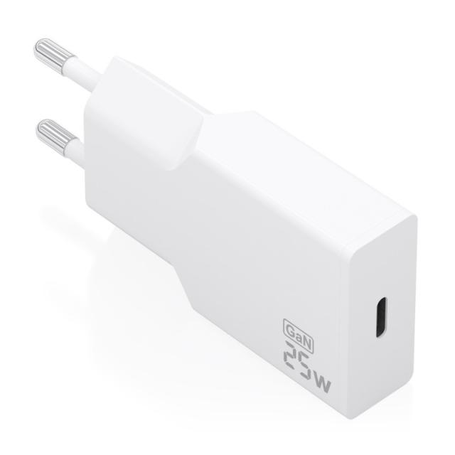 AISENS - Cargador Ultra Delgado GaN 25W, 1xUSB-C PD3.0, Blanco