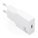 AISENS - Cargador Ultra Delgado GaN 20W, 1xUSB-C PD3.0, Blanco