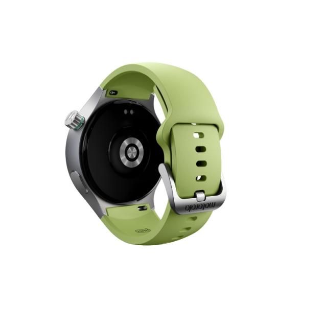 Motorola - Moto Watch 3,63 cm (1.43") OLED 47 mm Digital Pantalla táctil Plata GPS (satélite)