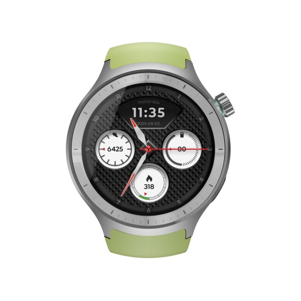 Motorola - Moto Watch 3,63 cm (1.43") OLED 47 mm Digital Pantalla táctil Plata GPS (satélite)