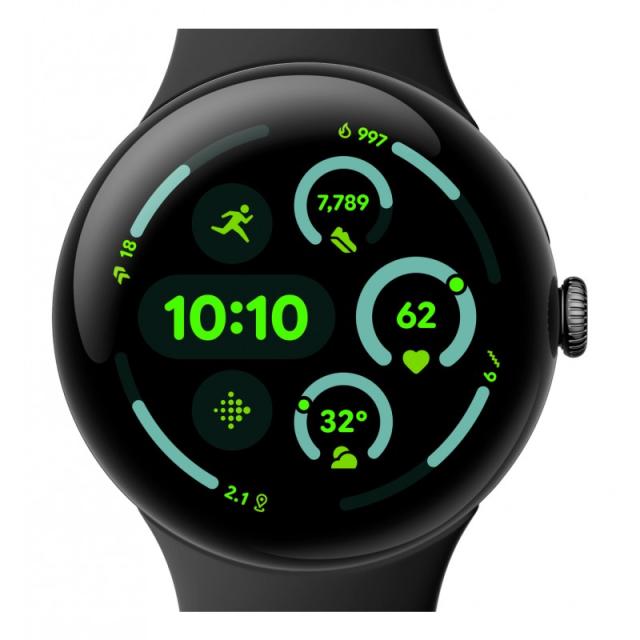 Google - Pixel Watch 3 AMOLED 45 mm Digital Pantalla táctil Negro Wifi GPS (satélite)