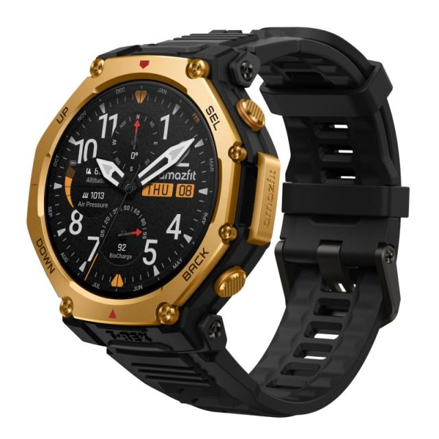 Amazfit - T-Rex 3 Pro 3,81 cm (1.5") AMOLED 48 mm Digital 480 x 480 Pixeles Pantalla táctil Oro Wifi GPS (satélite)