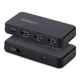 StarTech.com - Hub USB-C y Tipo A de 4 Puertos - Ladrón USB de 5Gbps - Autoalimentado - Con Cable Host Tipo C y USB-A - 1x USB-C