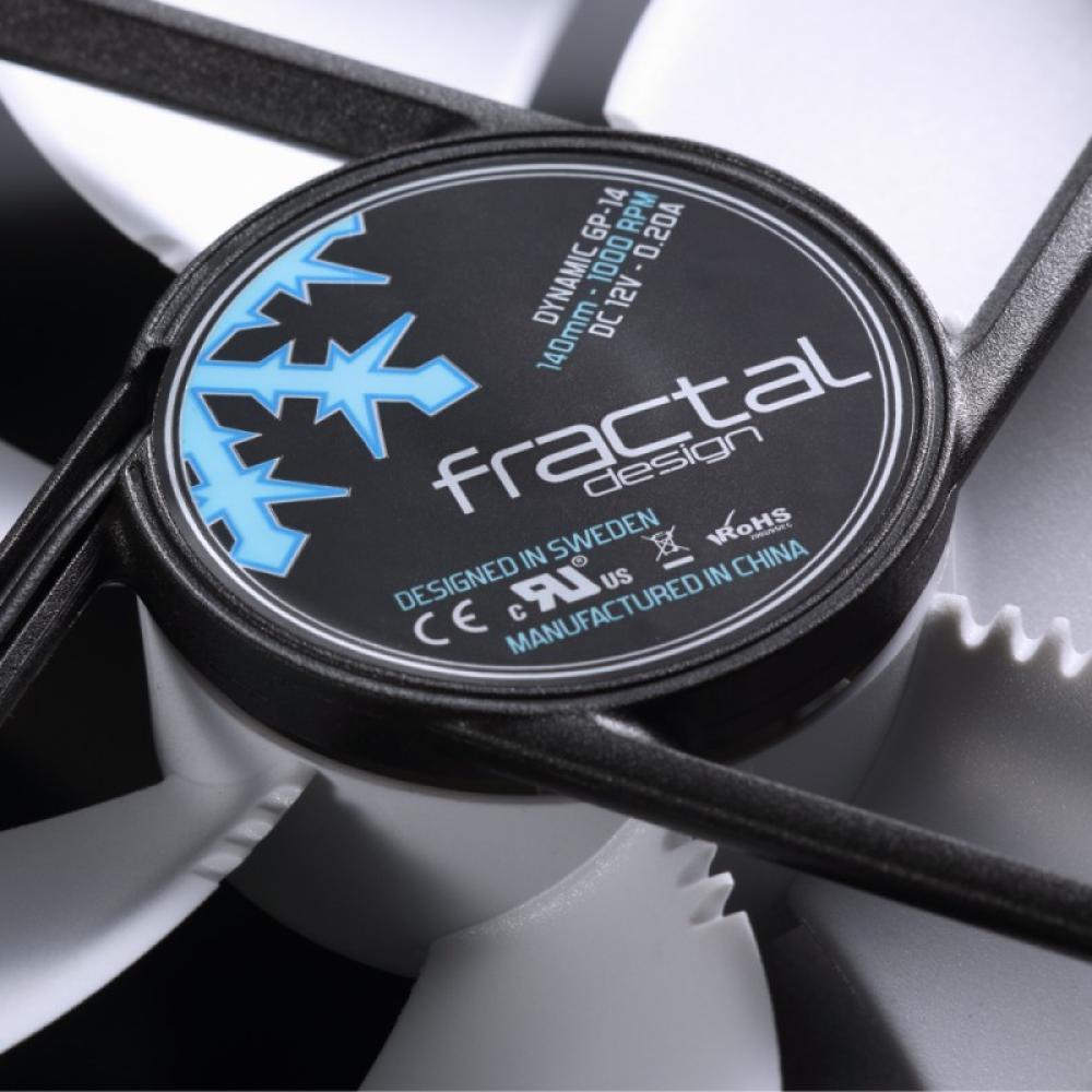 Fractal Design - FD-FAN-DYN-GP14-WT sistema de refrigeración para ordenador Carcasa del ordenador Ventilador 14 cm Negro, Blanco