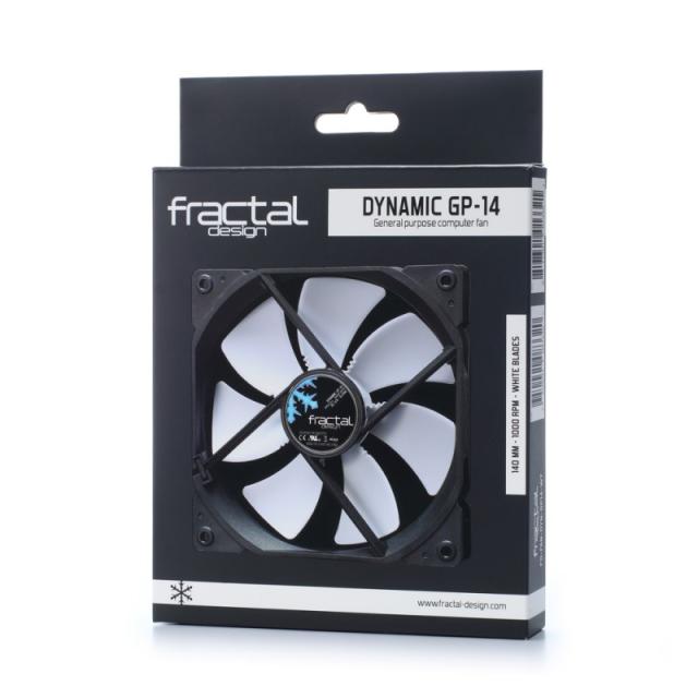 Fractal Design - FD-FAN-DYN-GP14-WT sistema de refrigeración para ordenador Carcasa del ordenador Ventilador 14 cm Negro, Blanco