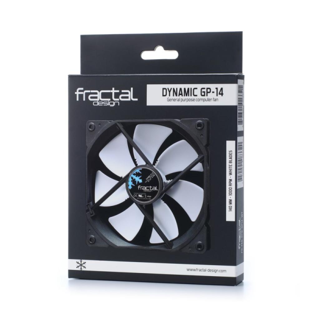 Fractal Design - FD-FAN-DYN-GP14-WT sistema de refrigeración para ordenador Carcasa del ordenador Ventilador 14 cm Negro, Blanco