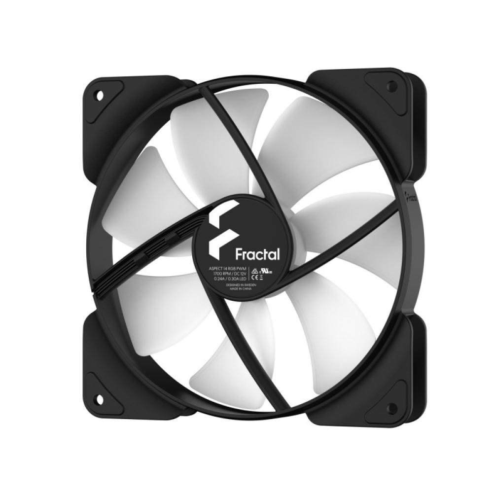 Fractal Design - Aspect 14 RGB PWM Carcasa del ordenador Ventilador 14 cm Negro 1 pieza(s)