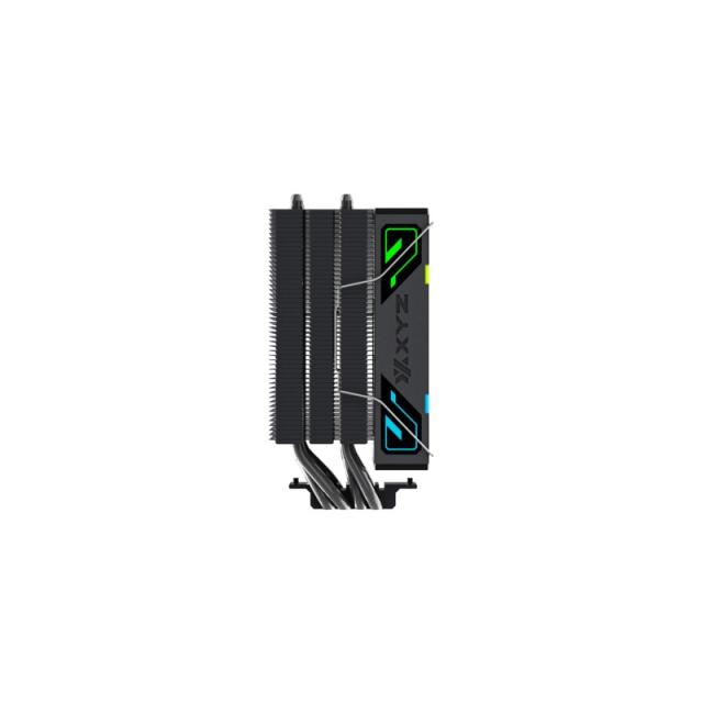 XYZ - THERMAX 4, DISIPADOR CPU,4 HEATPIPES, VENTILADOR VORTEX ALTO RENDIMIENTO, 120MM, NEGRO