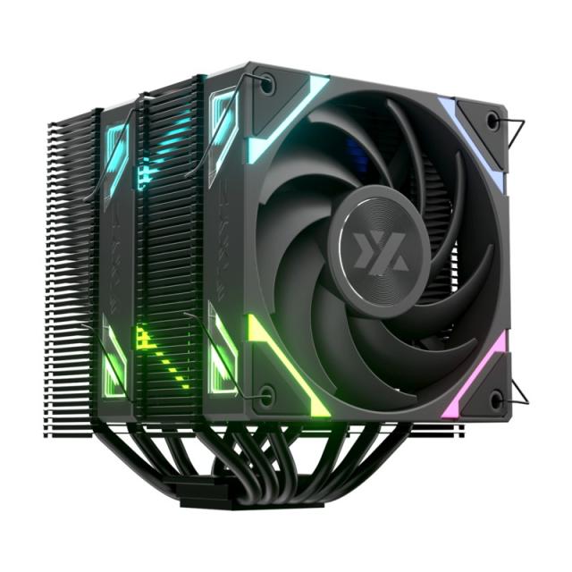XYZ - THERMAX 6 DUO, DISIPADOR CPU,DUAL, VENTILADOR VORTEX ALTO RENDIMIENTO, 120MM, NEGRO