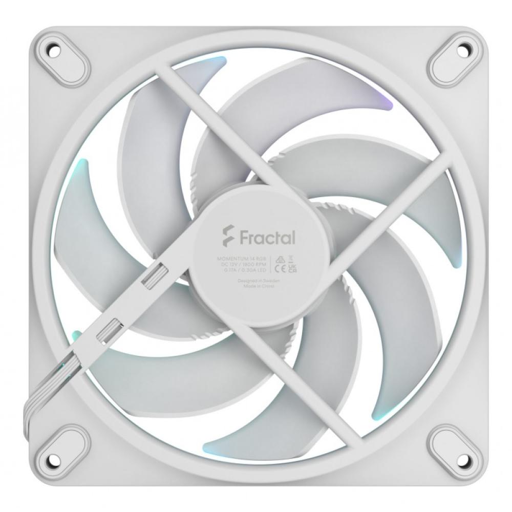 Fractal Design - Momentum 14 RGB Carcasa del ordenador Ventilador 14 cm Blanco 1 pieza(s)