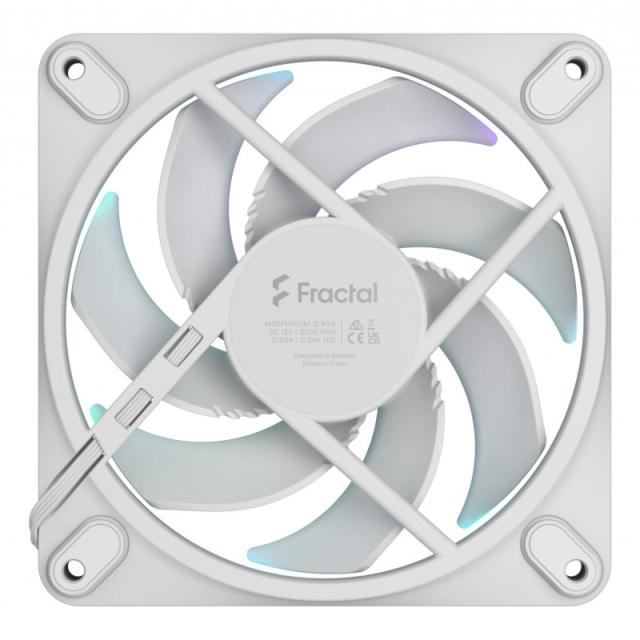 Fractal Design - Momentum 12 RGB Carcasa del ordenador Ventilador 12 cm Blanco 1 pieza(s)