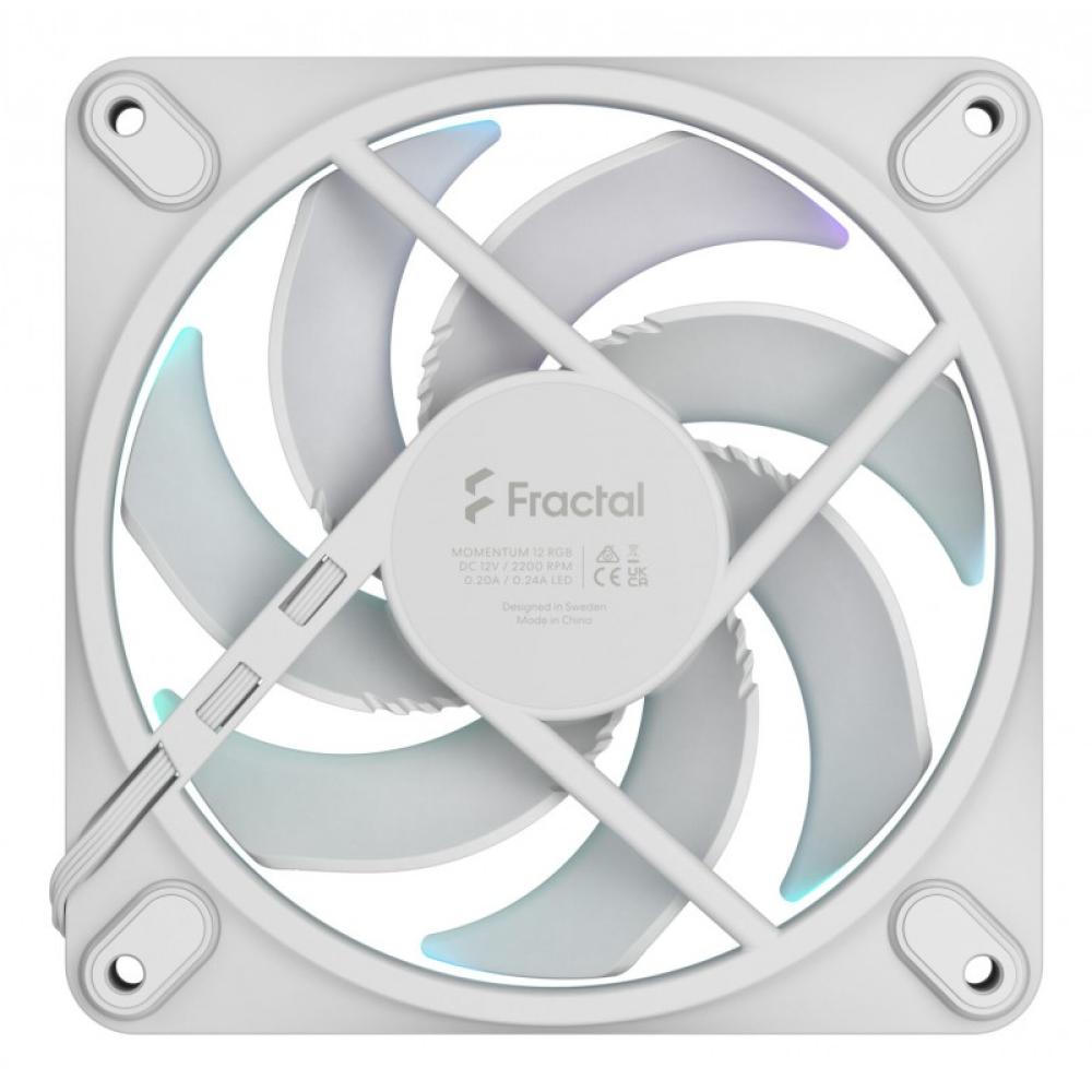 Fractal Design - Momentum 12 RGB Carcasa del ordenador Ventilador 12 cm Blanco 1 pieza(s)