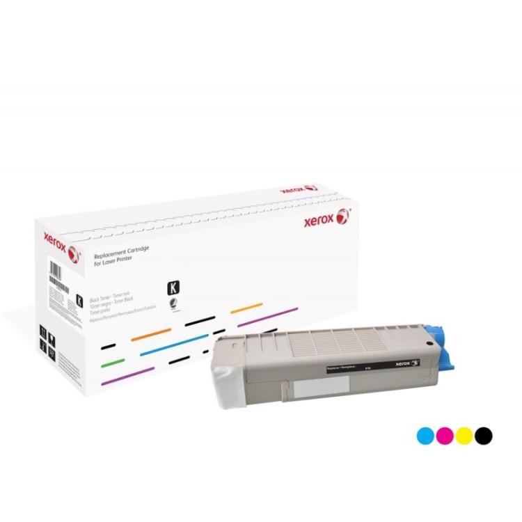 Xerox - Cartucho de tóner negro. Equivalente a Oki 43865708. Compatible con Oki OKI C5650, OKI C5750