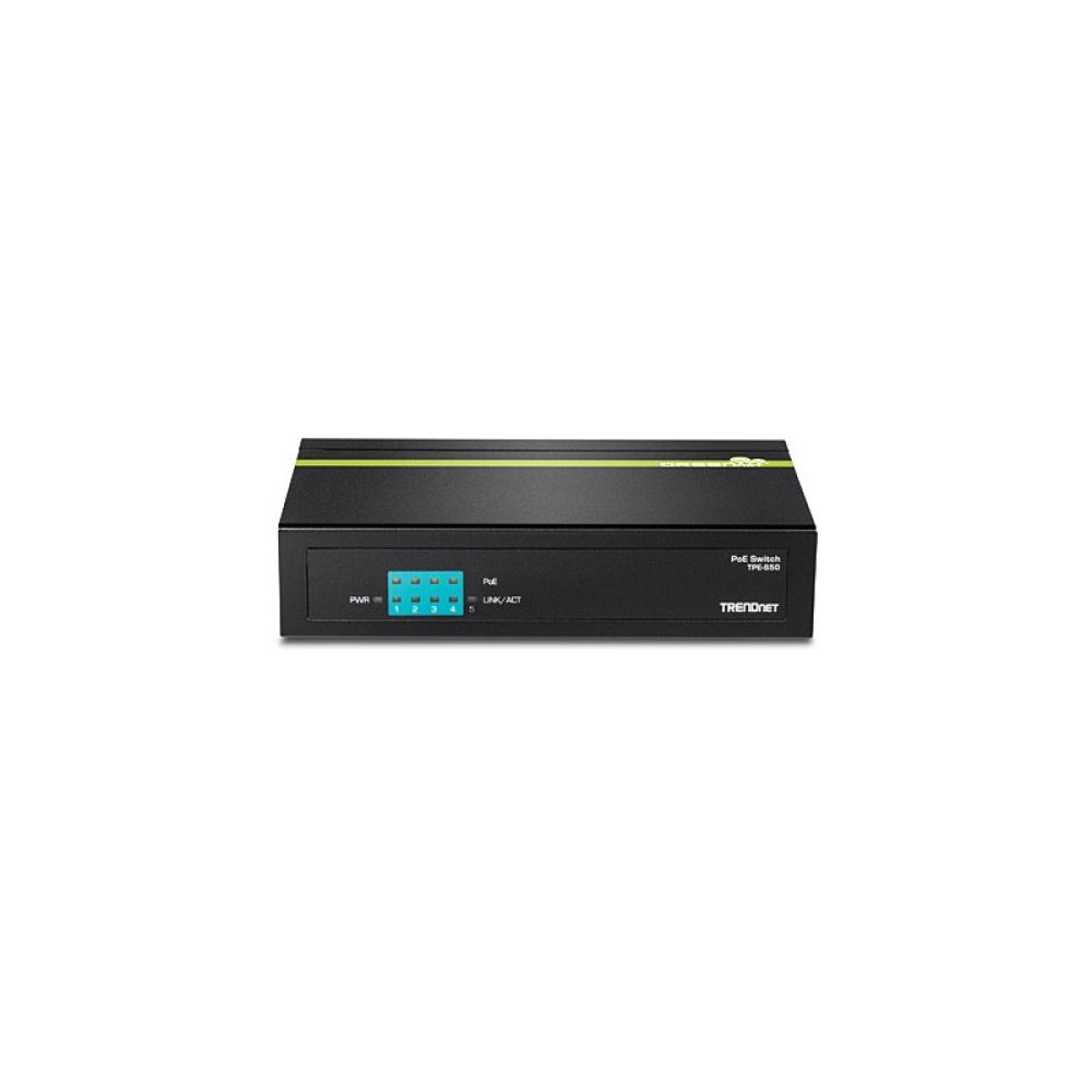 Trendnet - TPE-S50 switch No administrado L2 Fast Ethernet (10/100) Energía sobre Ethernet (PoE) Negro